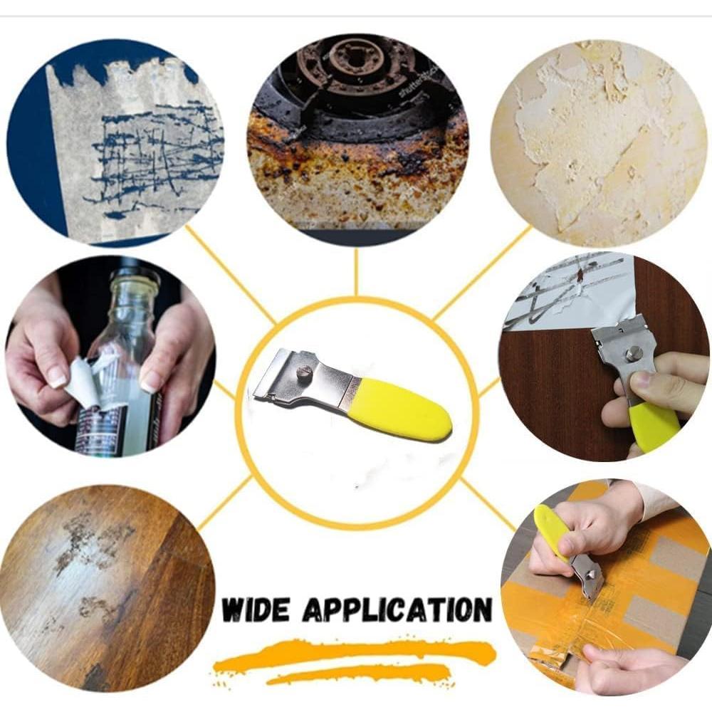 Multi-Purpose Scraper Cleaning Tool 2 Pack  Razor  Scraper Set with 10 Extra   Scraper for Stovetop, Wall, Oven, , Caulk, Labels, Adhesive, Sticker, Tile Window
