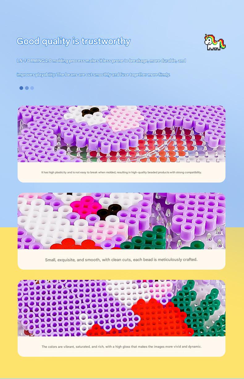 Fuse Beads DIY Craft Kit |   5MM Animal Pattern Bead Set |   Creative Educational Art Toy for Kids