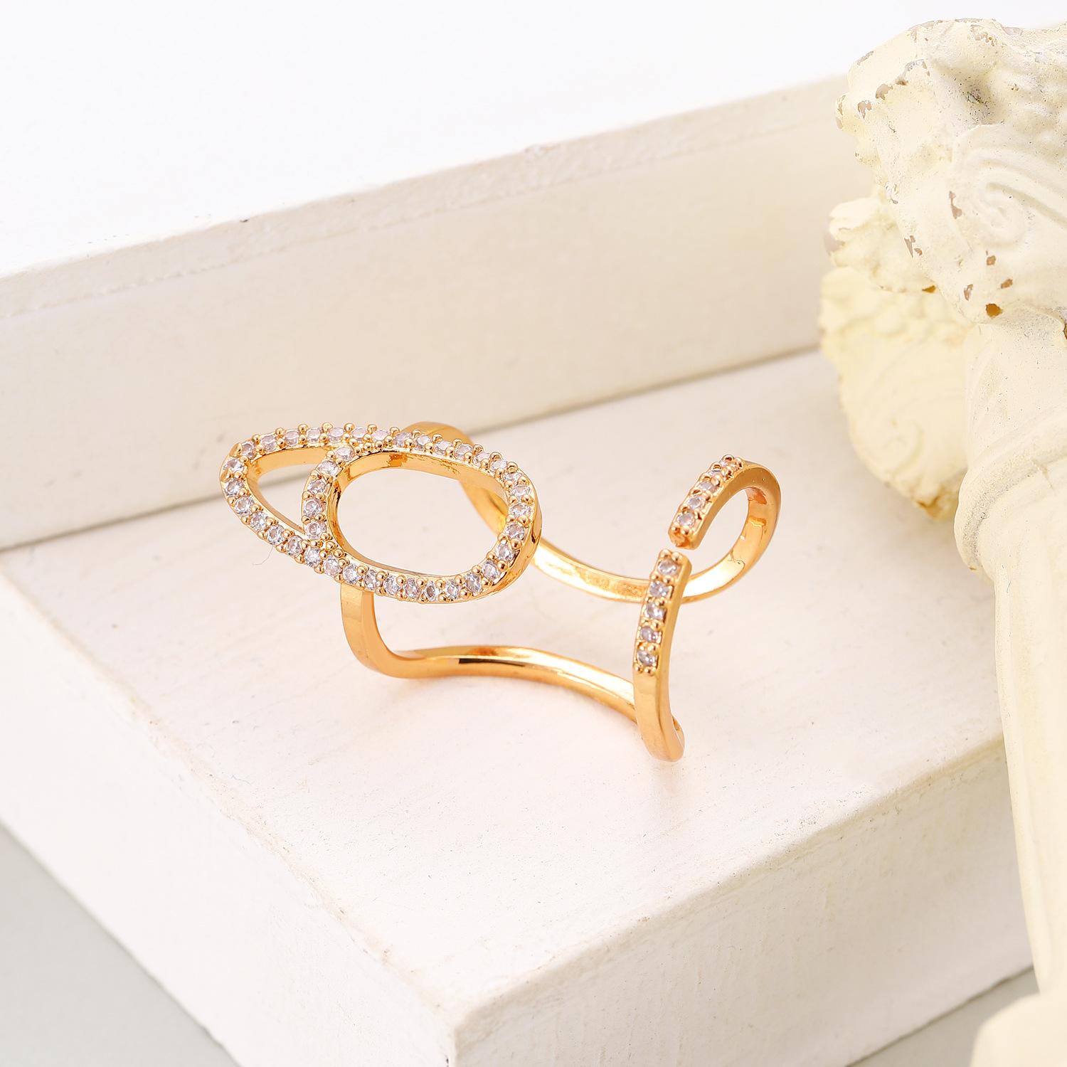 New Zircon Inlaid Nail Ring for Women Personalized Detachable Finger Ring Trendy Fashionable Jewelry Accessory Sparkling Beautiful Rings