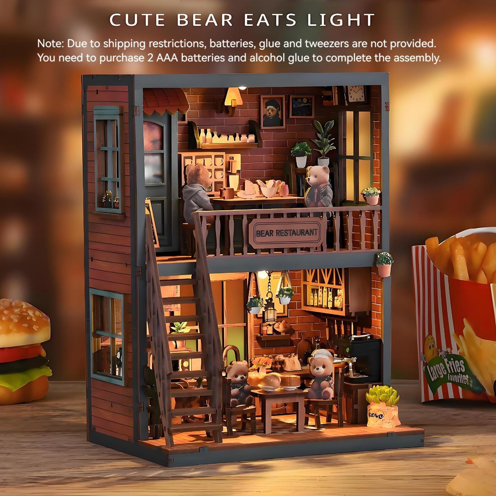 Handmade Miniature Bookend House, Creative Wooden 3D Book Stand for Desk Decor, Ideal Gift for Book Lovers & Writers, Home Decoration