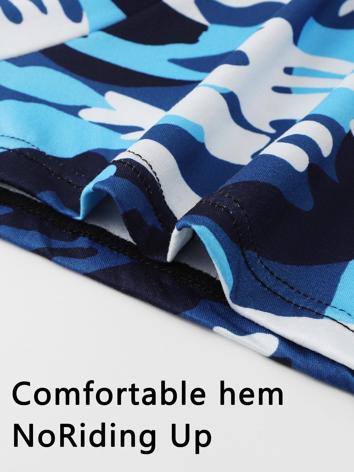Full of street style! Men's trendy camouflage boxer briefs, durable and resistant to wear without deformation, a must-have for sporty fashion men.