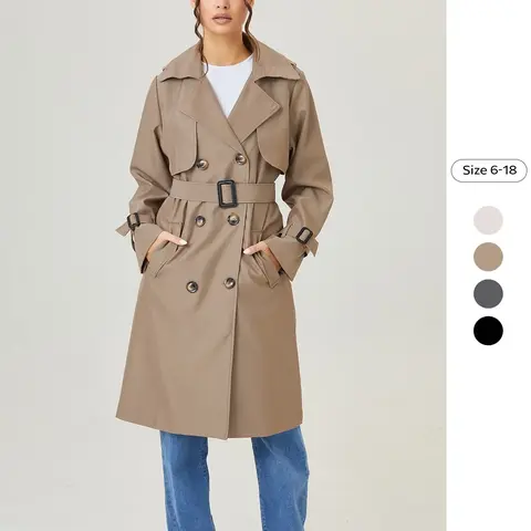 Over Knee Mid-Length Loose Fit Long Sleeve Trendy Lady Coat Jacket, Elegant Style, Plain Pattern, Fall & Winter Fashion, Women's Outerwear, Womenswear, Casual Jackets, Loose Fitting Jacket