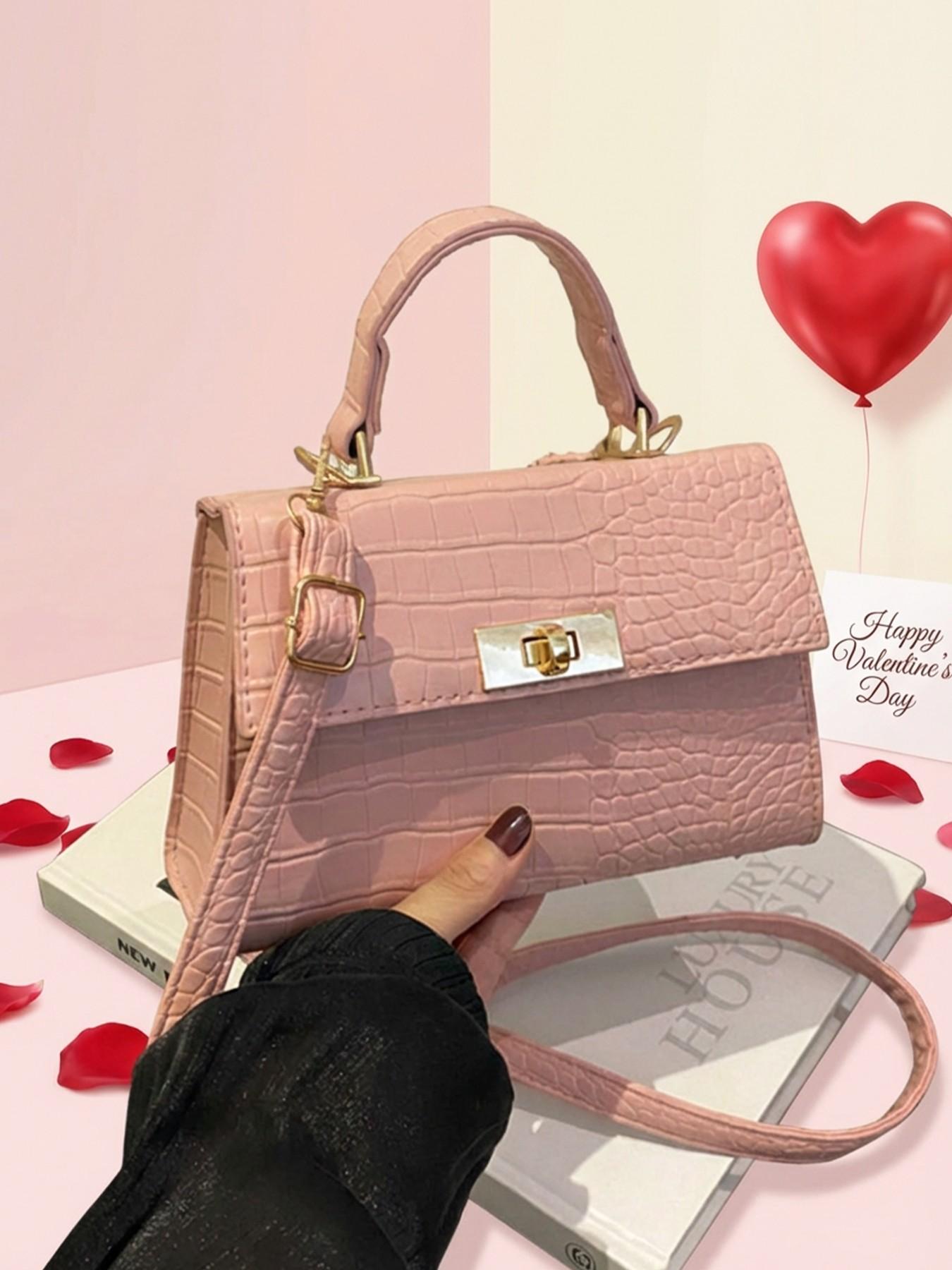 Vintage Mini Crossbody Bag for Women PU Leather Small Top Handle Purse with Removable Chain Strap Dressy Clutch Handbag Convertible crossbody bag