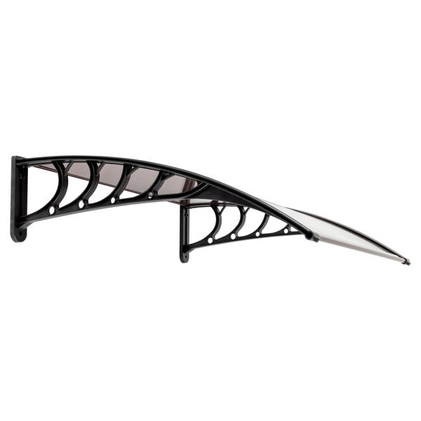 40" x 38" Window Awnings Door Canopy, Polycarbonate Cover Front Door Outdoor Window Awning Exterior, Entry Door Awning for Sun Shutter, UV, Rain and Snow Protection, Hollow Sheet,Brown Board(Upgrade)