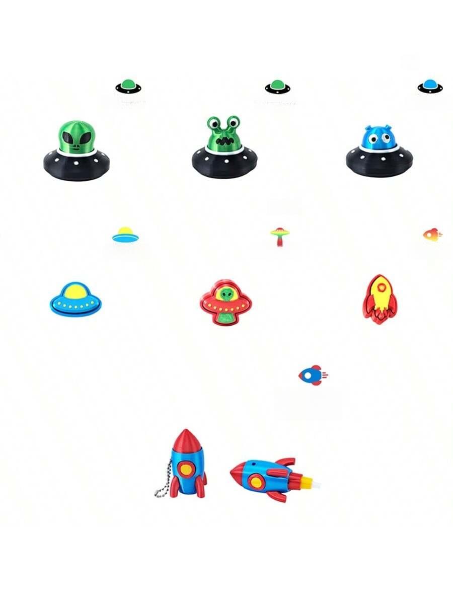 Alien Space Exploration Button Relax, Ideal Holiday Gift, Desk Stress Reliever, Space Exploration Key, Sci-Fi Style Button, Alien Theme Design, Detailed Miniature Build, Sci-Fi Fans Gift, Collectors Novelty Item, Stress Relief Gadgets, Christmas