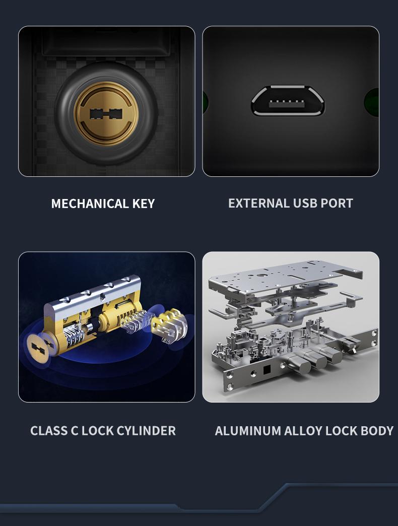7 in 1 Keyless Entry Fingerprint Door Lock with Palm and Face ID, Heavy Duty Aluminum Smart Lock, Compatible with Wishome App, 6068 Mortis, Fingerprint Smart Locks 7 in 1 Keyless Entry Fingerprint Door Lock with Palm and Face ID, Heavy Duty Aluminum Smart Lock, Compatible with Wishome App, 6068 Mortis, Fingerprint Smart Locks