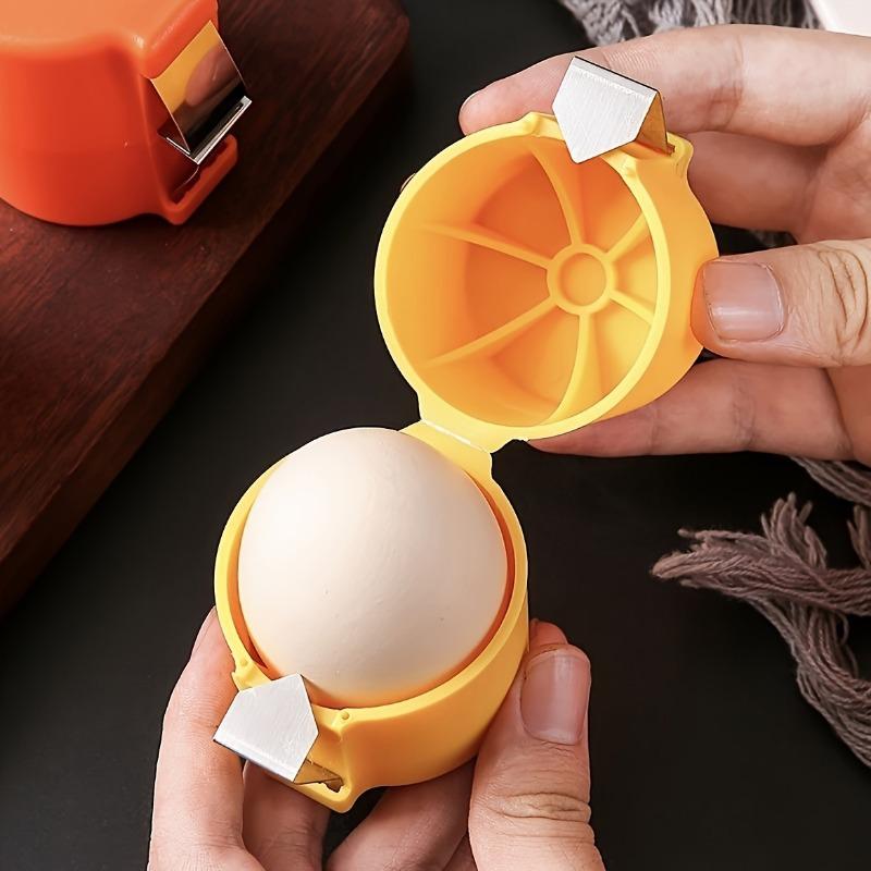 2pcs High-Quality Food-Grade Portable Quick Egg Peeler, Easy Shell Separator, Eggshell Cracker, Egg Beater, Egg White Separator, Kitchen Egg Opener, Suitable for Raw and Cooked Eggs, for Quick Shelling in the Kitchen, Suitable for Kitchen