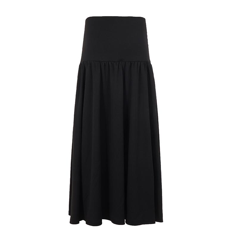 Elegant Low Waisted Women's Slits Long Skirt, Vacation French Style Solid Chic Split Bottoms,Solid Color Leisure Business Versatile Outfits, Flowy Skirts