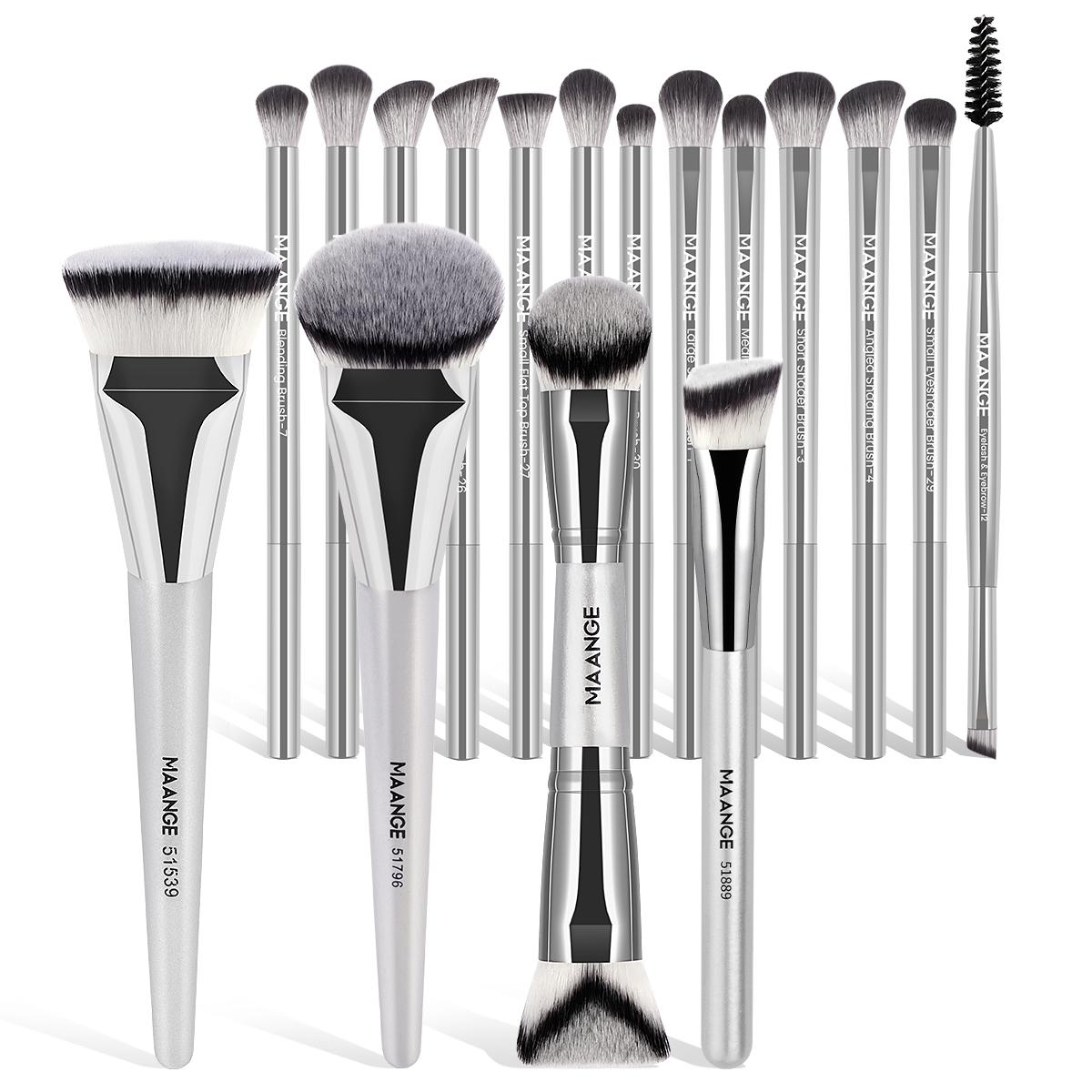 MAANGE Makeup Brush Set, 4/17 Counts/set Face Makeup Brush with Soft Bristles, Soft Makeup Brushes, Kabuki Brush, Eye Brushes, Professional Makeup Products for Women & Girls, Makeup Brushes Kits #GLOBAL PICKS
