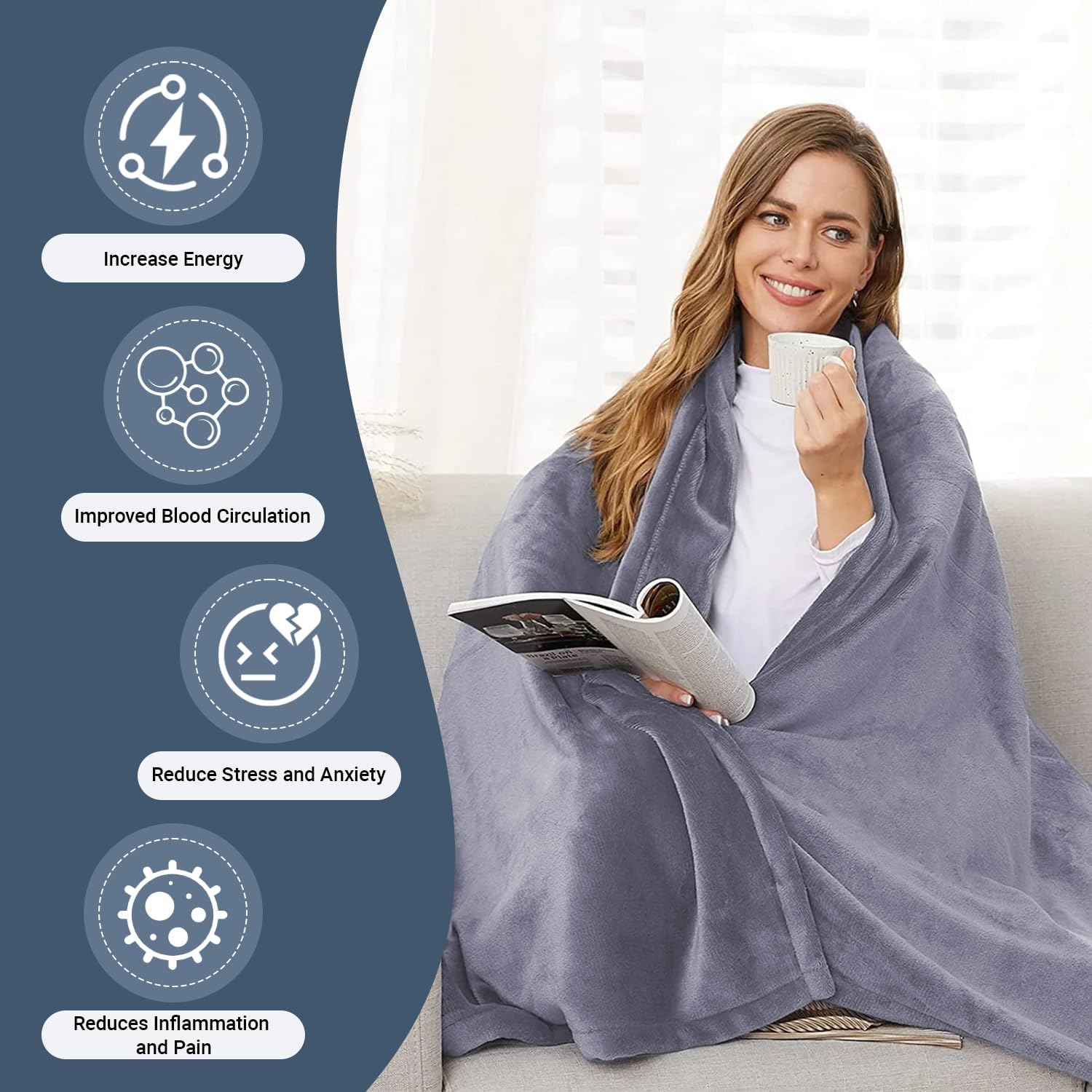 Grounding Blanket 50 * 60 inch Grounding Sheets , Grounding Mat for Improved Sleep, Relieving , Conductive Grounded Mats with Grounding Cord (Gray, 50 * 60 in) Grounding Blanket 50 * 60 inch Grounding Sheets , Grounding Mat for Improved Sleep, Relieving , Conductive Grounded Mats with Grounding Cord (Gray, 50 * 60 in)