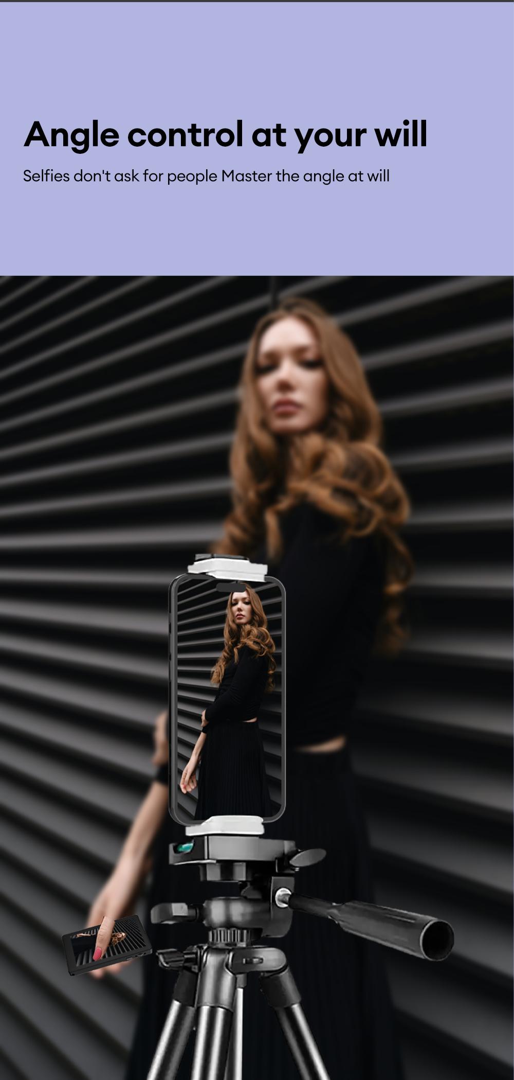 MGALL T20 Magnetic Wireless Self Display, Perfect for Content Creation, Selfies, Videos, Live Broadcasts, Adjustable Screen Ratio, Compatible with iOS, Android & HarmonyOS Mobile Phones