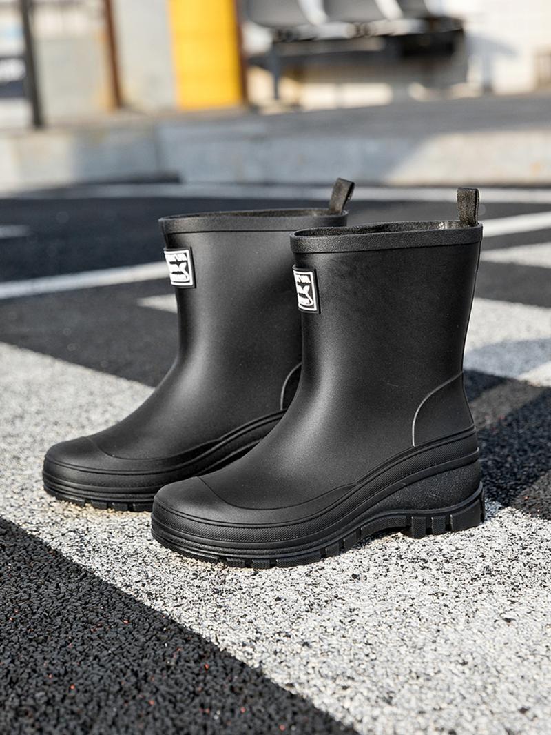 Women's Fashionable Solid Color Rain Boots, Casual Comfortable Waterproof Non-slip Rain Boots for Outdoor, Durable Rain Shoes for Women, Footwear