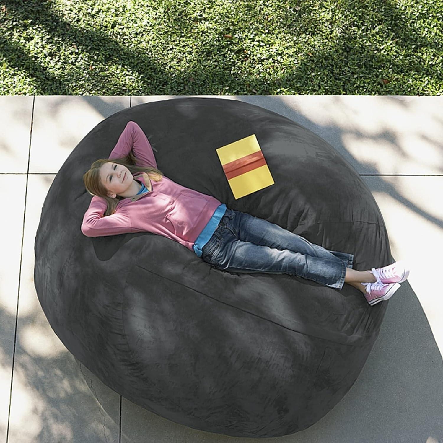 Plush Comfort Bean Bag Chair Cover (no Filler), Washable Giant Bean Bag Cover, Living Room Furniture, Anti-Slip, Suitable for Teens Kids Girls