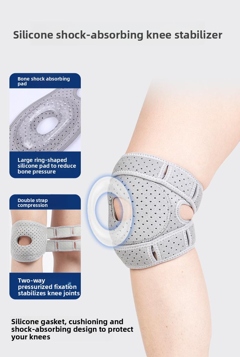 Knee Brace with Patella Gel Pad - Adjustable Compression Knee Support for Running, Gym, Meniscus Tear & Joint Pain Relief