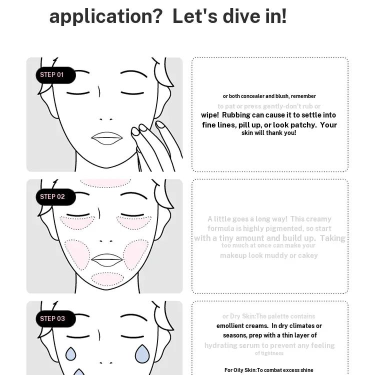 【I WAWA】Stain Concealer & Blush Palette (5 Colors) | Flawless Skin in One Palette