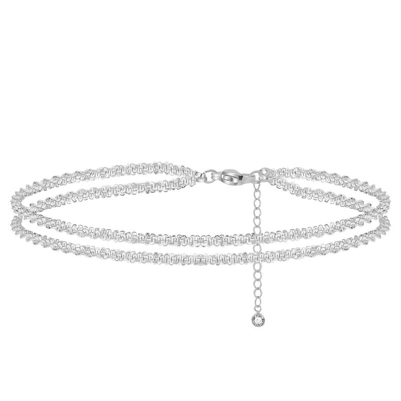 Mideeo Ankle Bracelets Set for Women Gold/Silver Shiny Boho Beach Anklet Chain Adjustable Foot Jewelry for Women Summer Beach