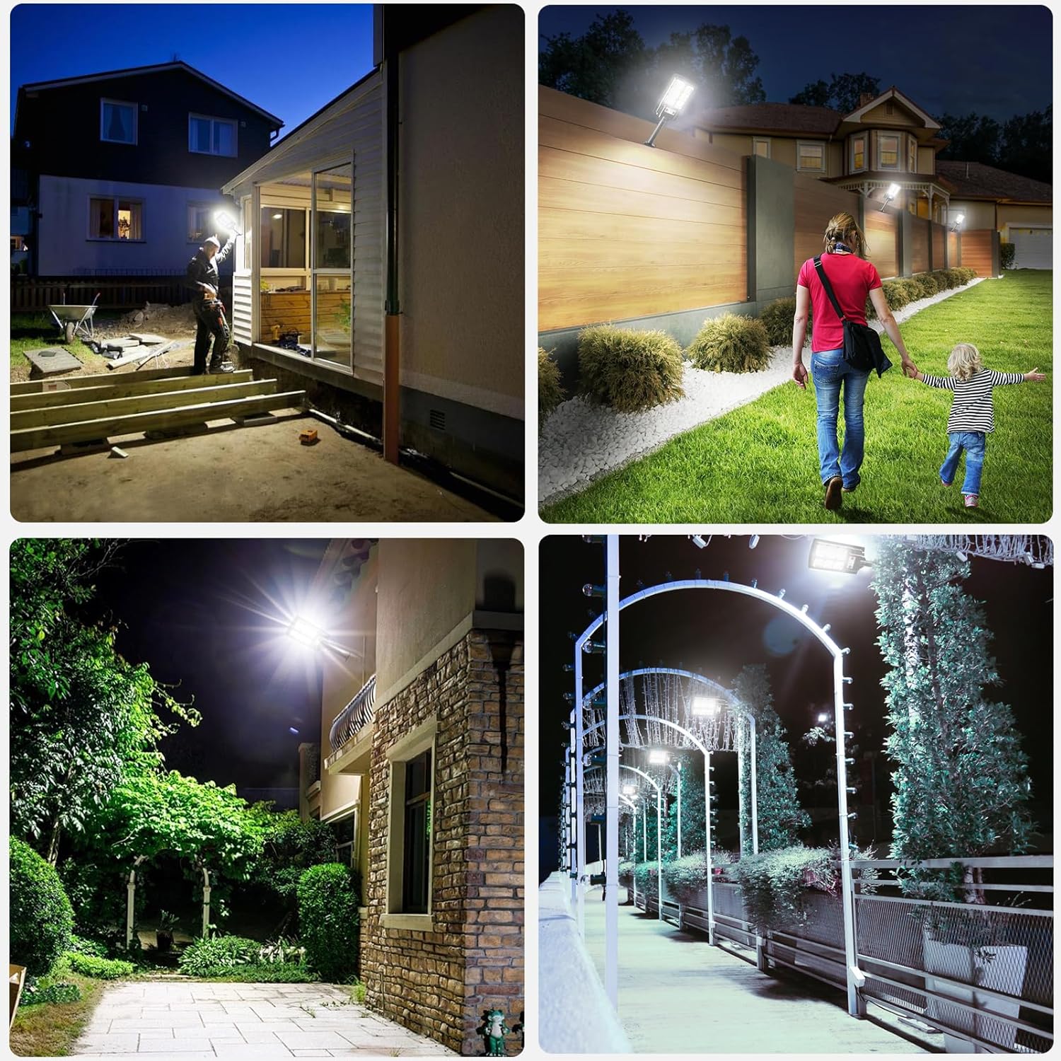 Solar Lights Outdoor, 1000 Lumens Motion Sensor Security Light - Waterproof Solar Lights for Patio, Front Door, Deck, Fence, Gutter, Yard, Porch