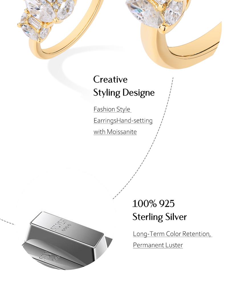 Gorgeous Marquise Synthetic Moissanite Ring for Women Wedding Band Engagement Gift Fine Jewelry R152