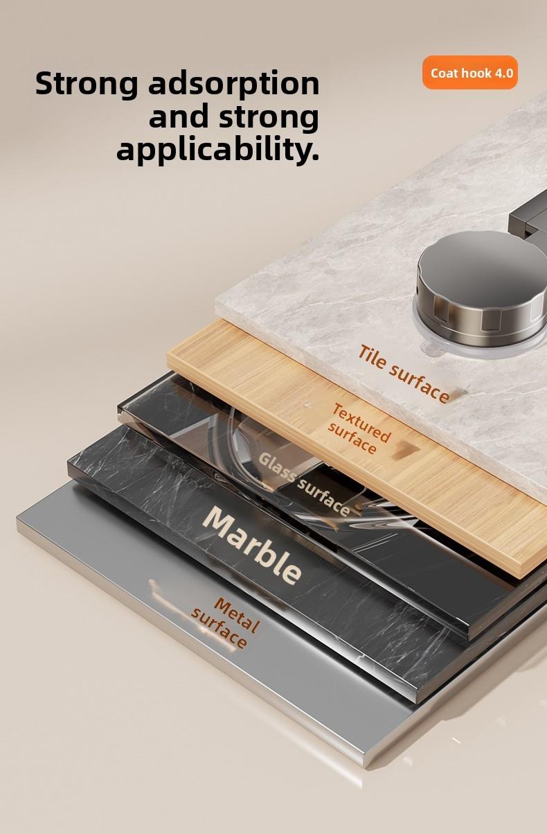 Strong Hold Suction Cup Hook, No-Drill Wall Mount Organizer, Ideal for Bathroom & Bedroom Storage, Holds Clothes Towels Robes