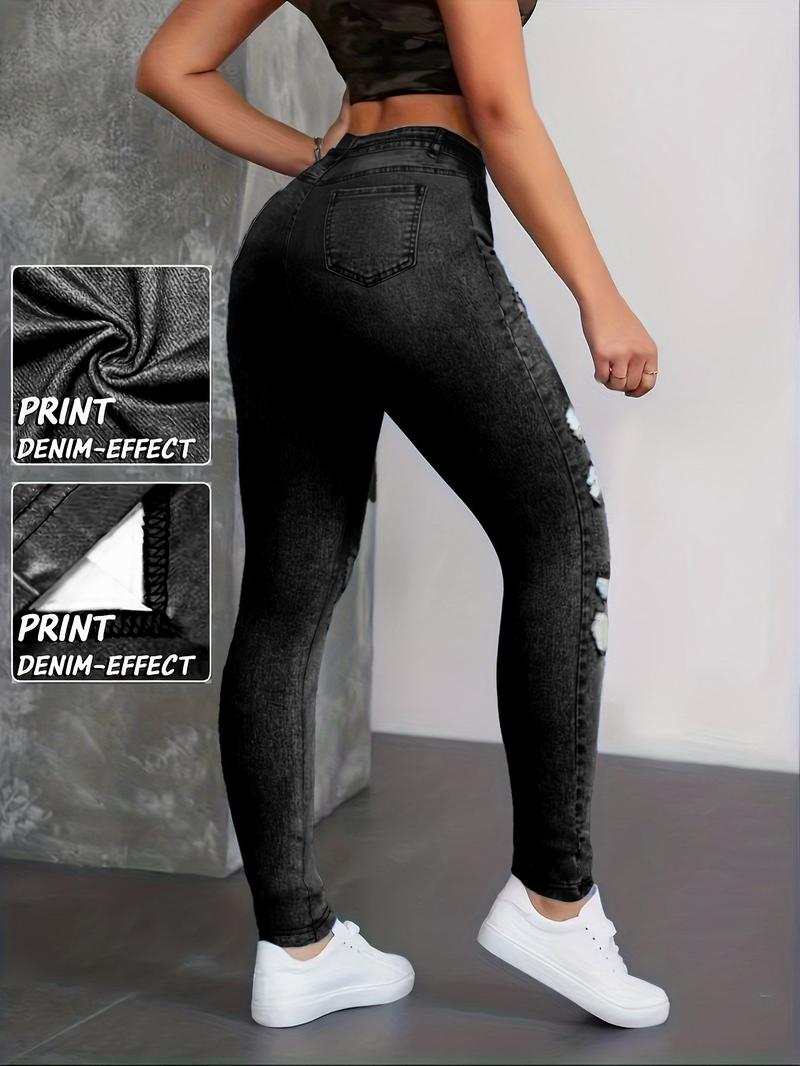 New Denim Look Tight Pants for Women, Elegant Elastic Bell Bottoms, All-Season Casual Formal Two-In-One, Comfort Fashion New Denim Look Tight Pants for Women, Elegant Elastic Bell Bottoms, All-Season Casual Formal Two-In-One, Comfort Fashion