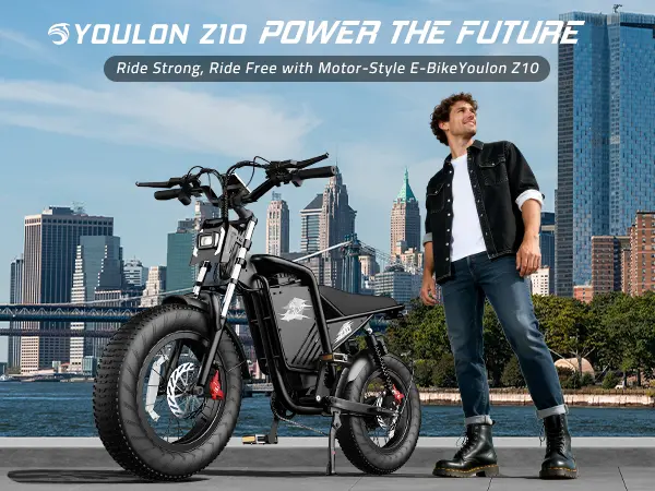 【Z10】YOULON 2000W Electric Bike for Adults, 60V 23Ah Battery, Dual Hydraulic Disc Brakes, 20” Fat Tire All-Terrain Off-Road E Motorcycle, Full Suspension, 36MPH Long Range E Dirt Bike tiktokshopspringglowup