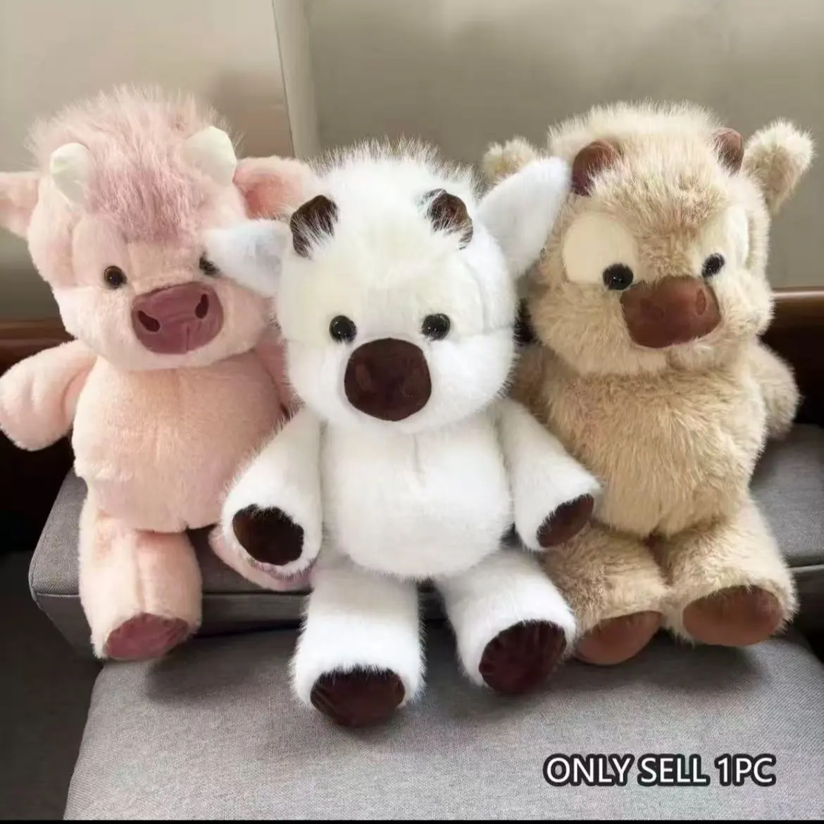 17-Inch Highland Cow Plush Toy, Cute Birthday Gift, Soft and Adorable, Perfect for Kids and Collectors, High-Quality Plushie
