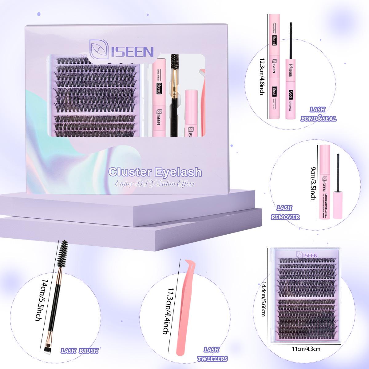 Daily Natural Individual Cluster Lash Kit, Mixed Styles and Length Eyelash Extension Kit, With Bond&Seal Remover Tweezer Brush, Diy Lash Kit, Magic Clusters, Self Grafting Curling Fake Eyelashes for Women, Beginner Friendly, Eyelashes Cosmetic