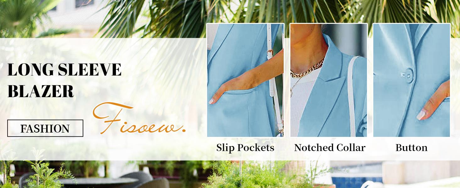 Goranbon Women's 2 Piece Open Front Long Sleeve Blazer and Solid Short Pants Suit Sets Goranbon Women's 2 Piece Open Front Long Sleeve Blazer and Solid Short Pants Suit Sets