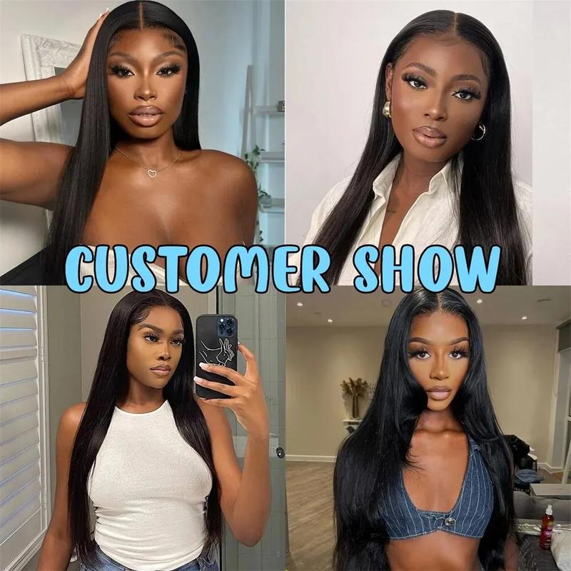 Bling Hair 4x4/13x4/13x6 Straight/Body Wave Human Hair 180% Density Lace Front Wigs Real Hair Natural Color Pre Plucked Lace Frontal Wigs Brazilian Remy Lace Closure For Women TikTokShopBlackFriday