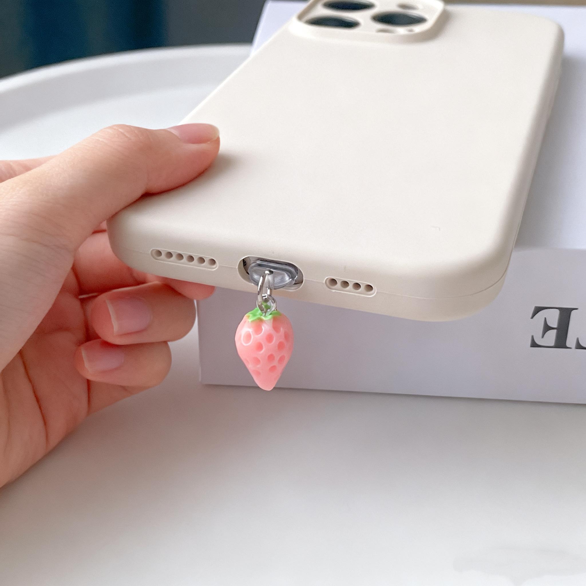Cute Strawberry Dust Plug, Decorative Anti-Dust Cover Accessory for Electronics, Small Size, Easy to Use, Perfect Gift Idea