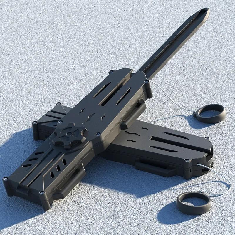 Unisex Plastic Parent-Child Interactive Telescopic Sword Fidget Toy, 8-10 Years Stretching Eject-Retract Multi-Player Battle Game Set, 3D Decompression Stress Relief Toy