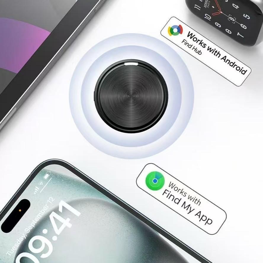 Smart GPS Tracker Bluetooth Item Finder for Android iOS, Works with Apple Find My Google Find Hub, Anti-Lost Tag for Keys Bag Luggage Wallet