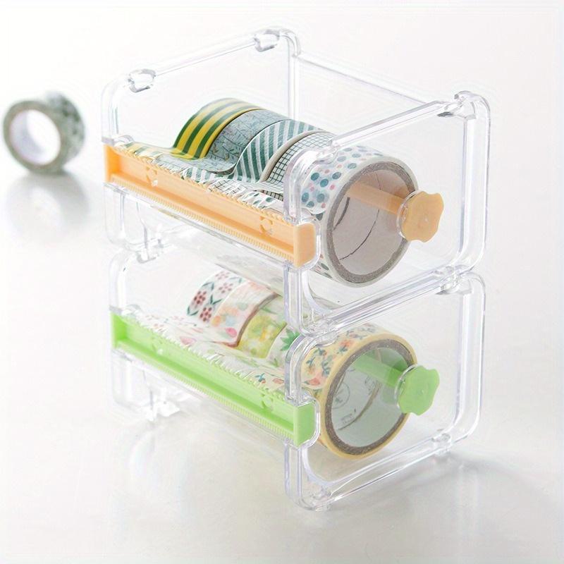Creative Washi Tape Cutter Set: The Perfect Stationery Tool for Students - Transparent Tape Holder, Tape Dispenser & More!