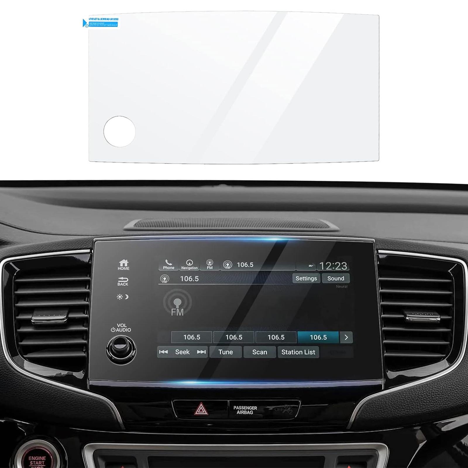 Canvcle Custom Fit for Screen Protector 2019 2020 2021 2022 Honda Pilot/Passport Tempered Glass 9H Navigation Touchscreen Protective Film(8-Inch) Cover Protection