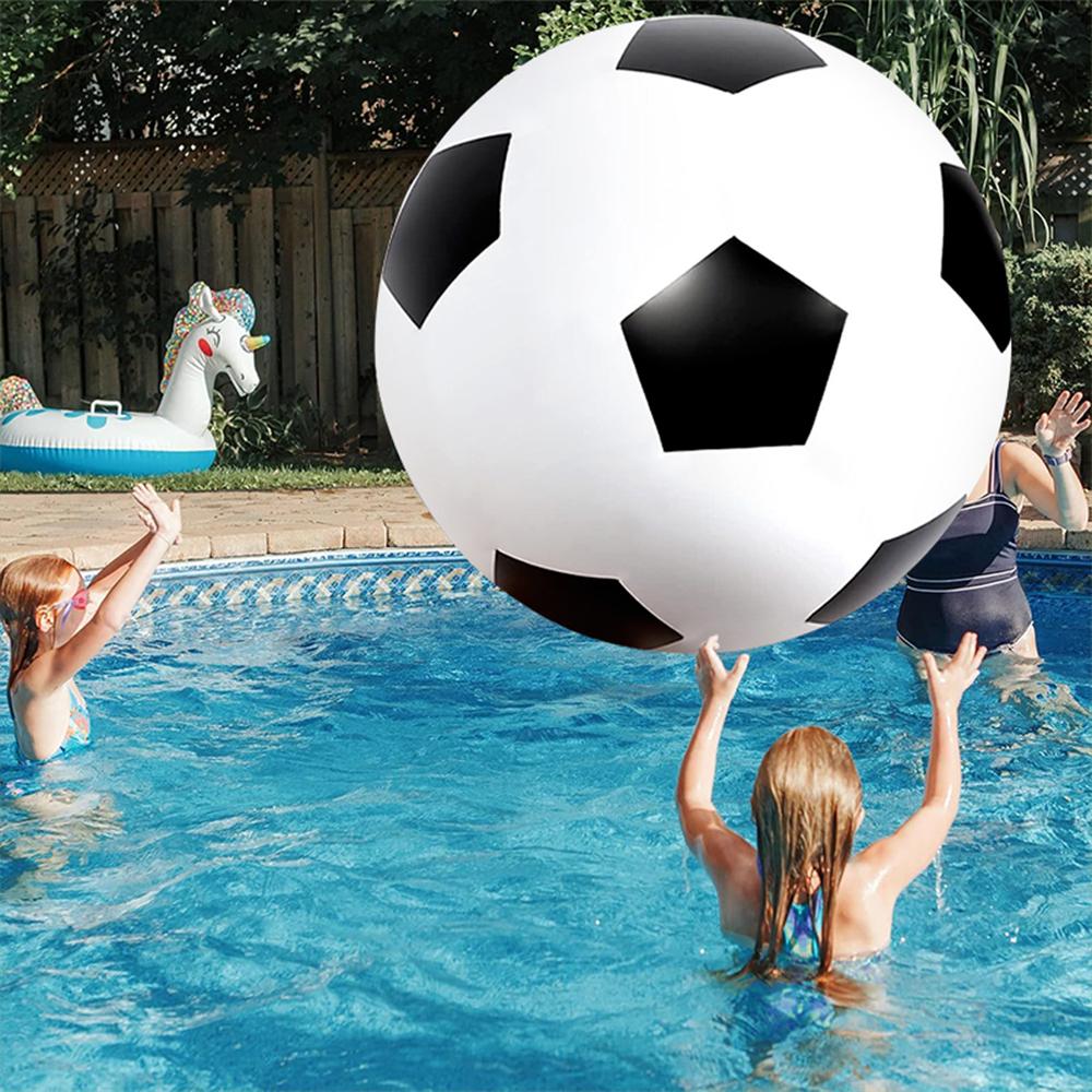 Outdoor Thickened Inflatable Giant Soccer Ball, Large Beach Sports Ball, Pool Party Decor Toy, Kids Playground Game, Water Sport Fun