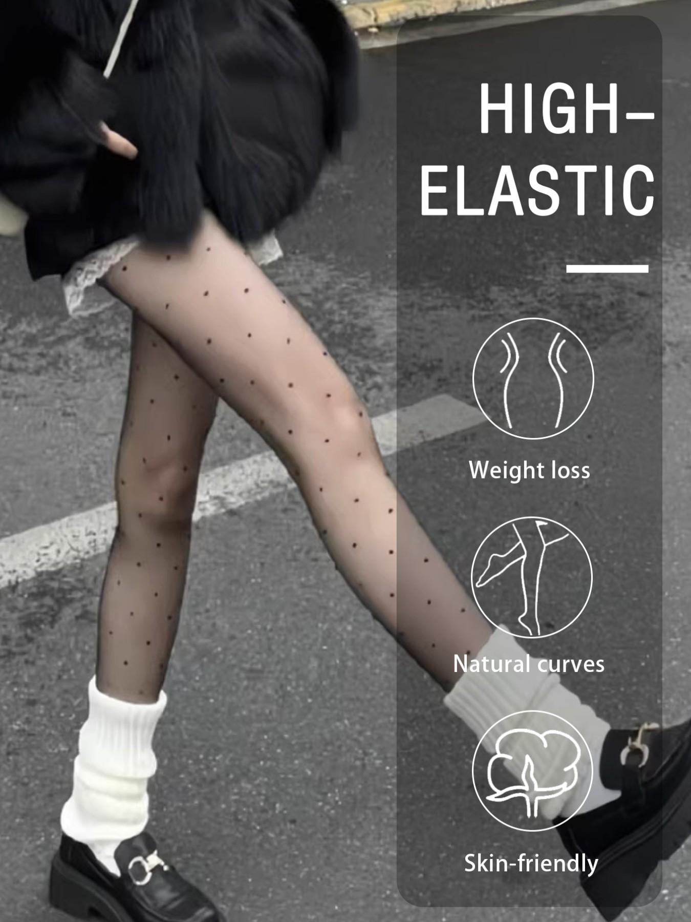High Elasticity Silver Color Butterfly Pattern Silk Pantyhose, Slim-Fitting Sheer Stockings for All Seasons, Fashionable High Waist Socks