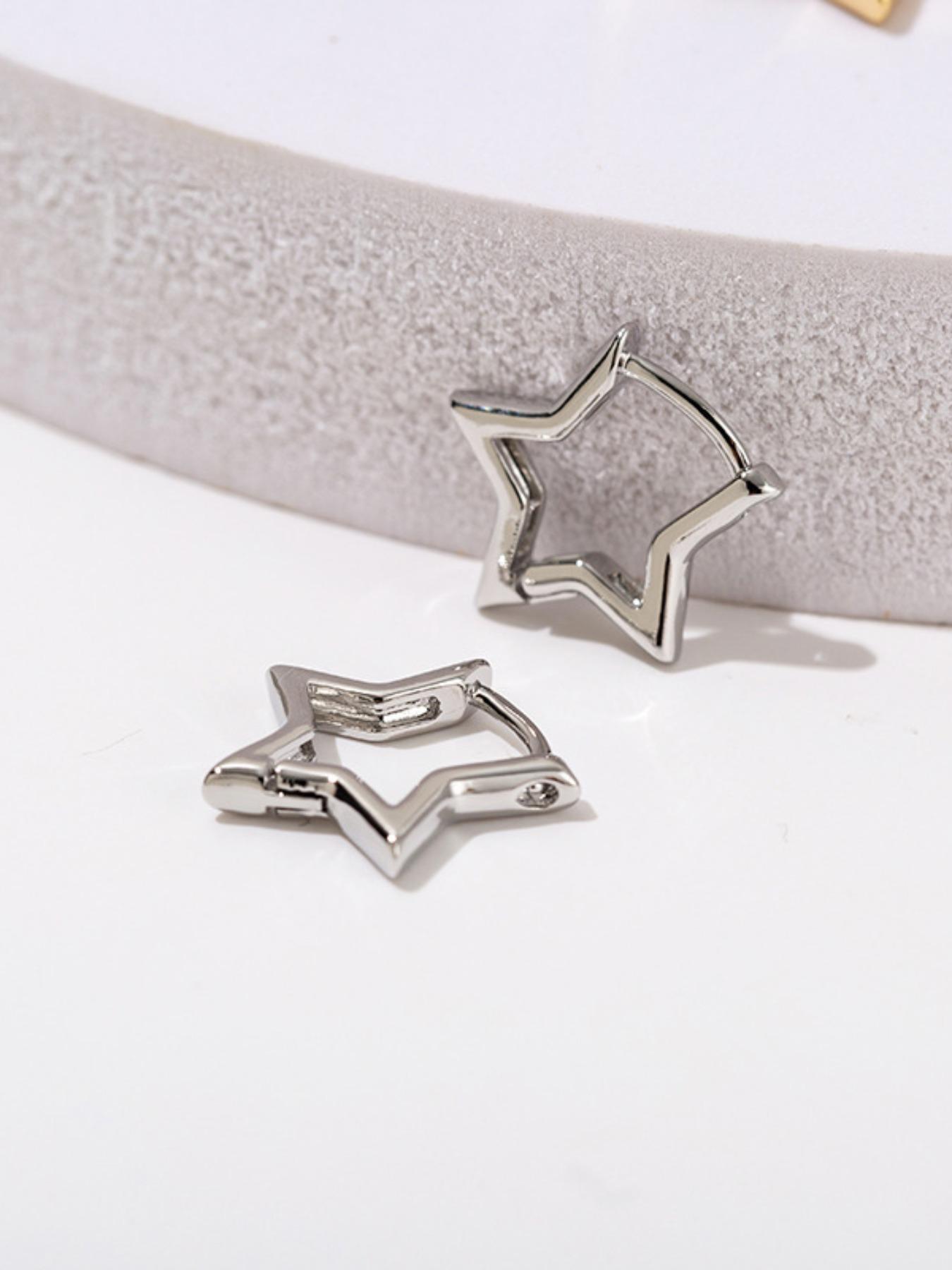 Fashion Simple Star Ear Cuffs, Fashionable Hoop Shape Earrings, Unique Design Women's Daily Commute Elegant Earrings, Versatile Jewelry for Everyday Wear, Hoops Shape Earrings