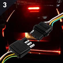 Nilight 48”/49” LED Tailgate Light Strip 90 LED Red/White for Running Light Brake/Turn Signal/Reverse Light car interior lights