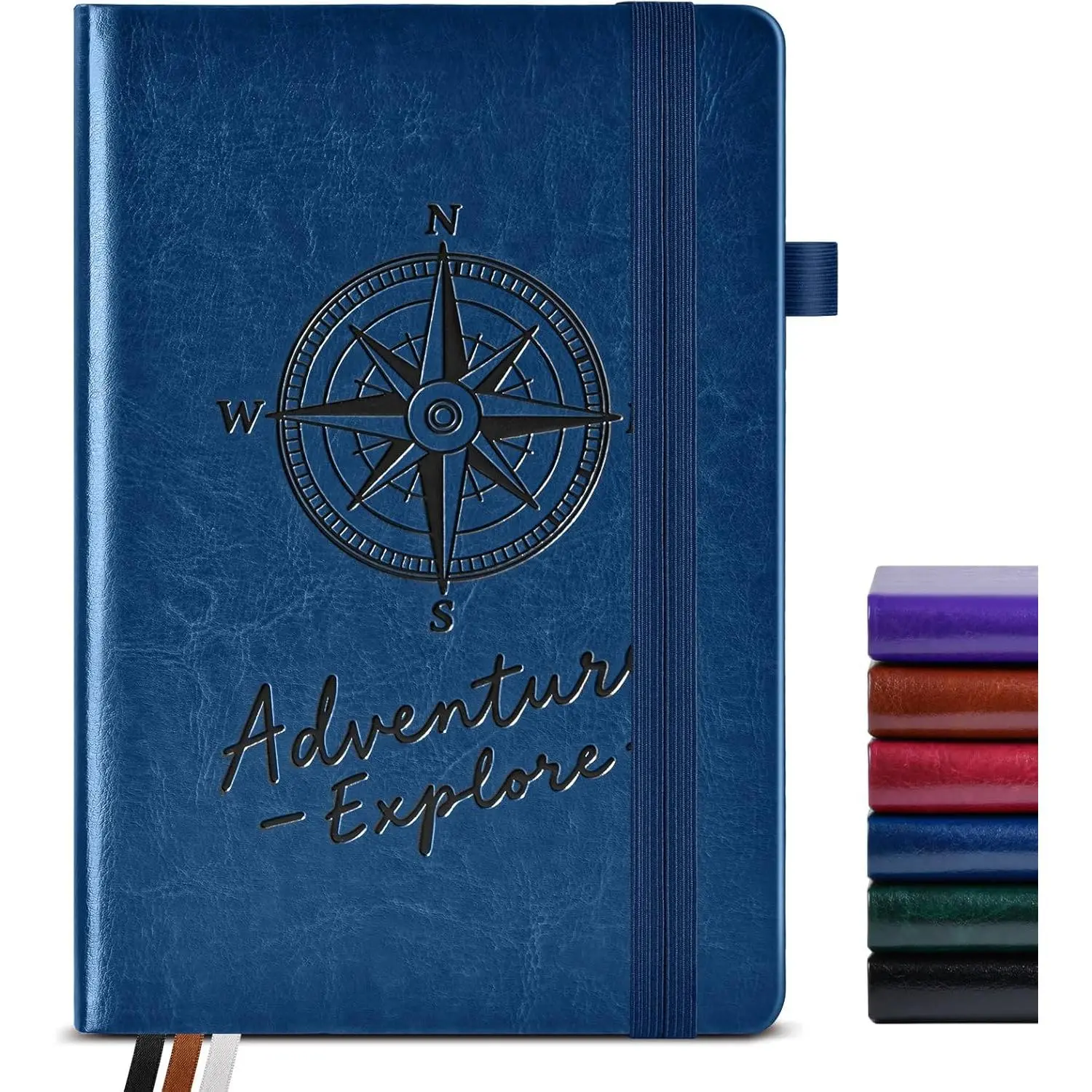 A5 Lined Journal, Leather Bound Notebook for Work & Travel 5.8"×8.5"