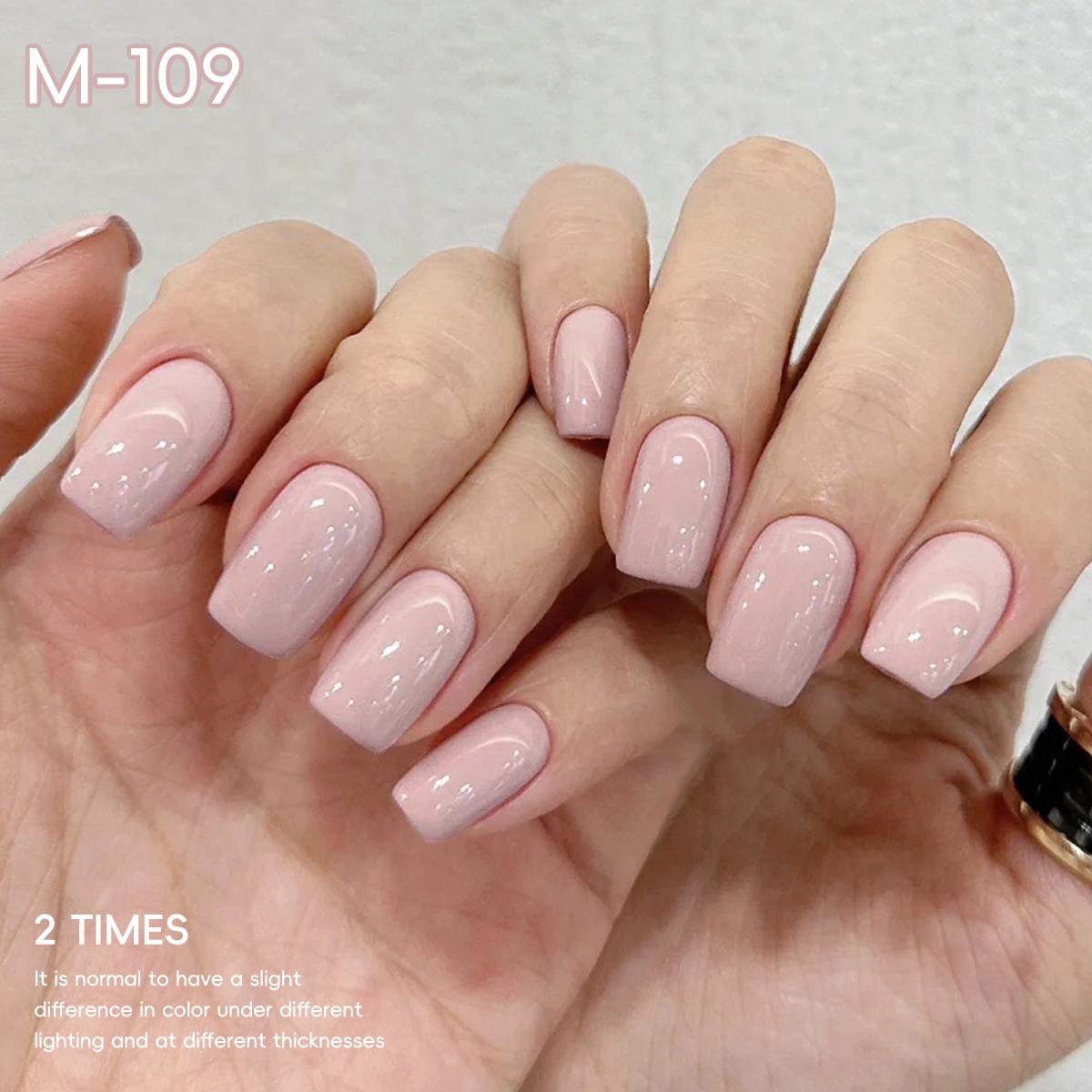 6PCS*15ML Pink 6-Color Set - New Popular Nail Gel in Pink Series, a Set of 6 Nail Polish Gels with LED Ultraviolet Gel, High Saturation, Long-Lasting And Strong Without Damaging Nails, Essential Salon Gel for Home Manicure