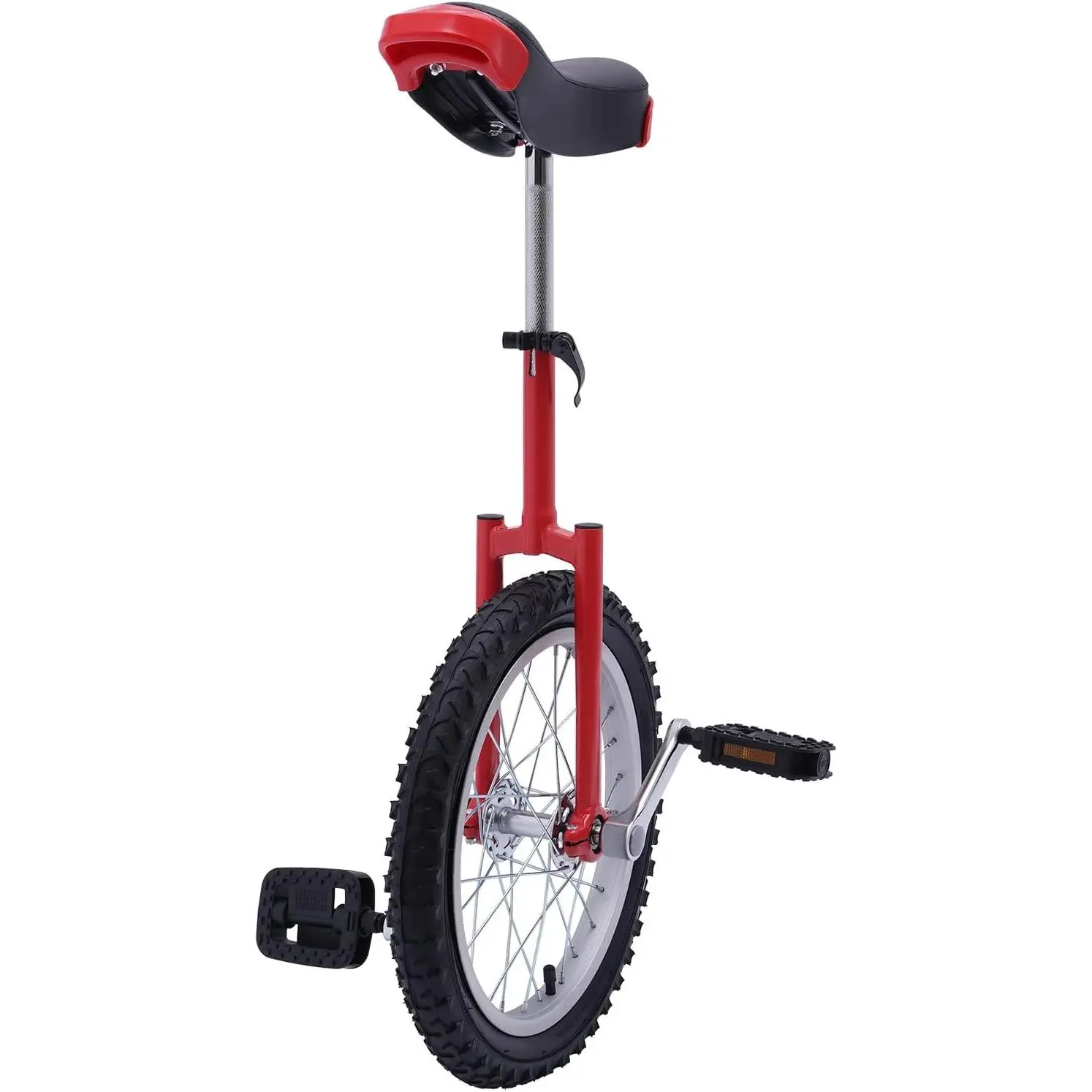 16"/24" Wheel Unicycle with Steel Rim Skid-Proof Tire Adjustable Seat, Sports Exercise Bicycle for Daily Fitness