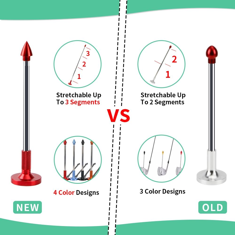 1 PC Golf Swing Trainer,Adjustable Length Stainless Steel with Magnetic Base,For Swing Correction and Practice,Golf Club Alignment Indicator,Portable Golf Training Aid