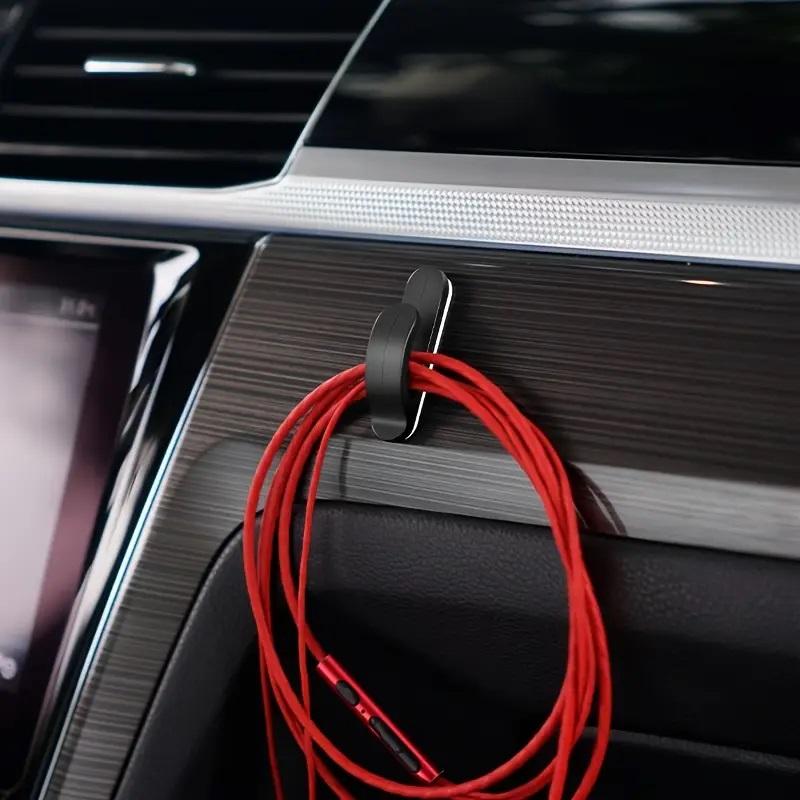 4 Self-Adhesive Car Hooks, Easy Installation Car Organizers, Car Backseat Organizer, Durable Car Accessories for Bags and Wallets, Convenient Use