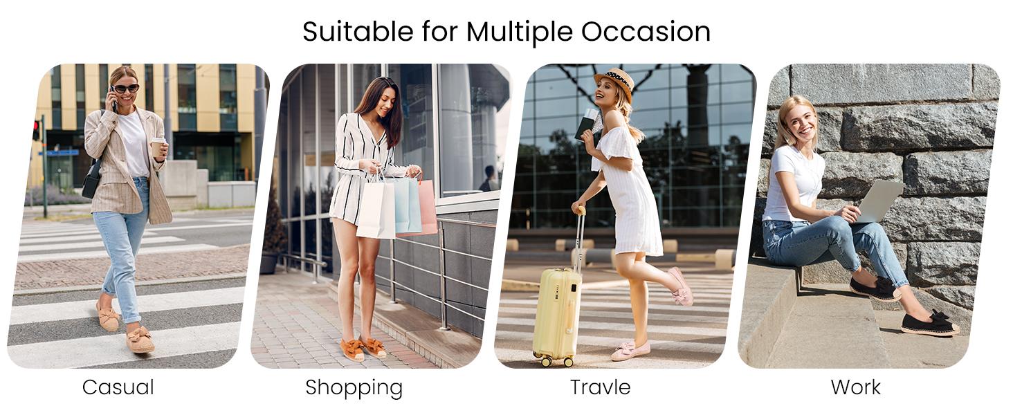 【Limited Time Deal】MUSSHOE Women’s Bow Flats Comfortable Slip-On Loafers SpringStatements