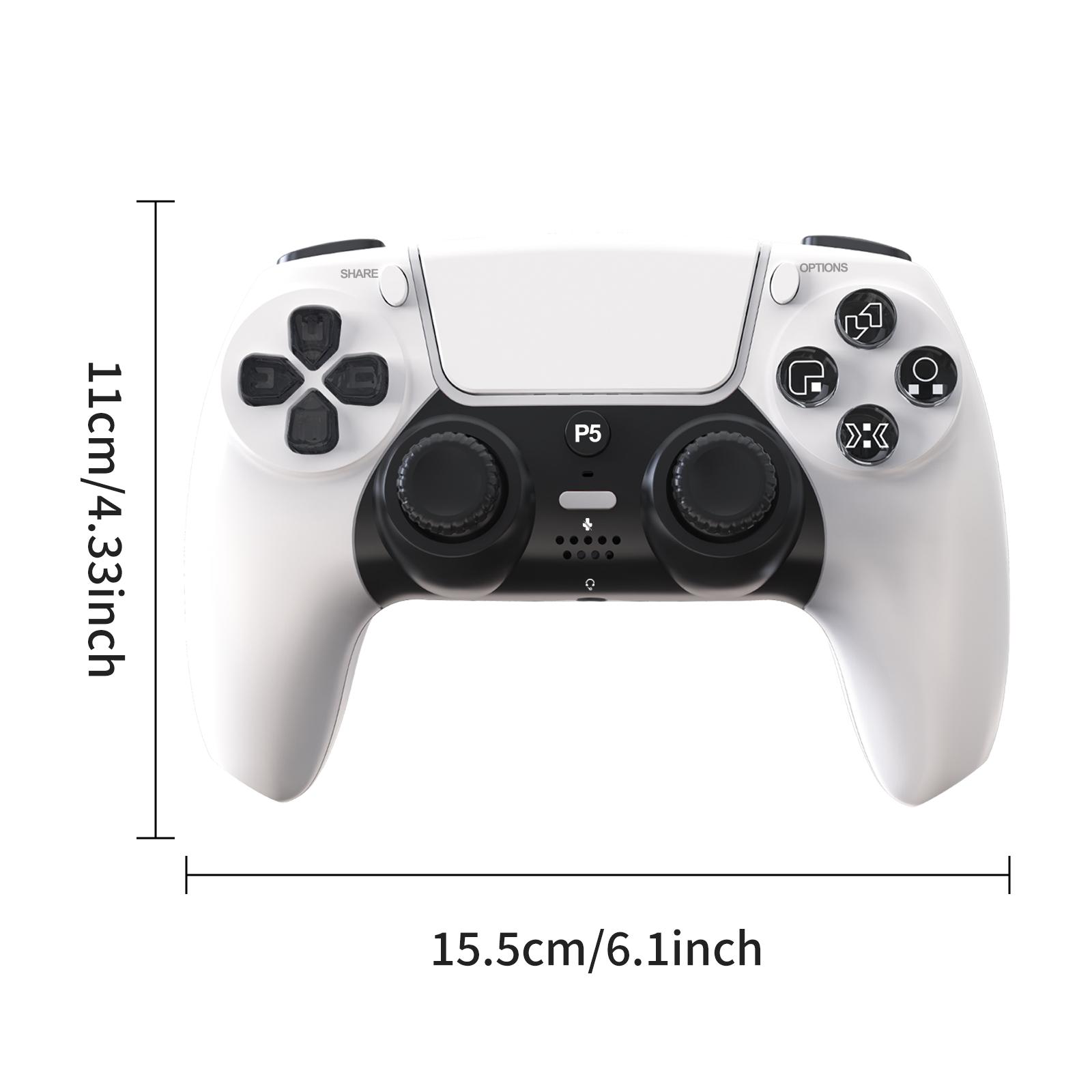 Wireless Bluetooth-compatible Game Controller for P5 Games, Hall Joystick, Dual Vibration, Headphone Jack, Ideal Gift for All Ages