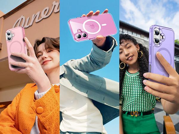 Temdan Designed for iPhone 16 Case Magnetic Dropproof Heavy Duty Tough Rugged Shockproof Phone Case Smartphone Cover Protector Protection