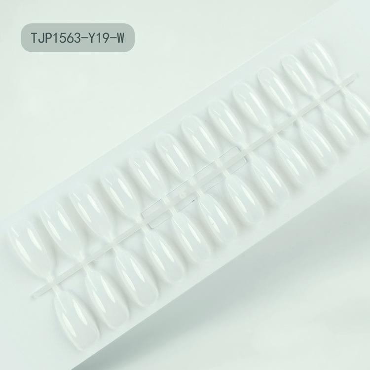 Extra-long trapezoidal fake nail patches, uncoated UV nail tips, 24-piece set of solid color press-on nails, Red Press on Nails Glossy Almond Shape Fake Nails Valentines Day Nails for Women