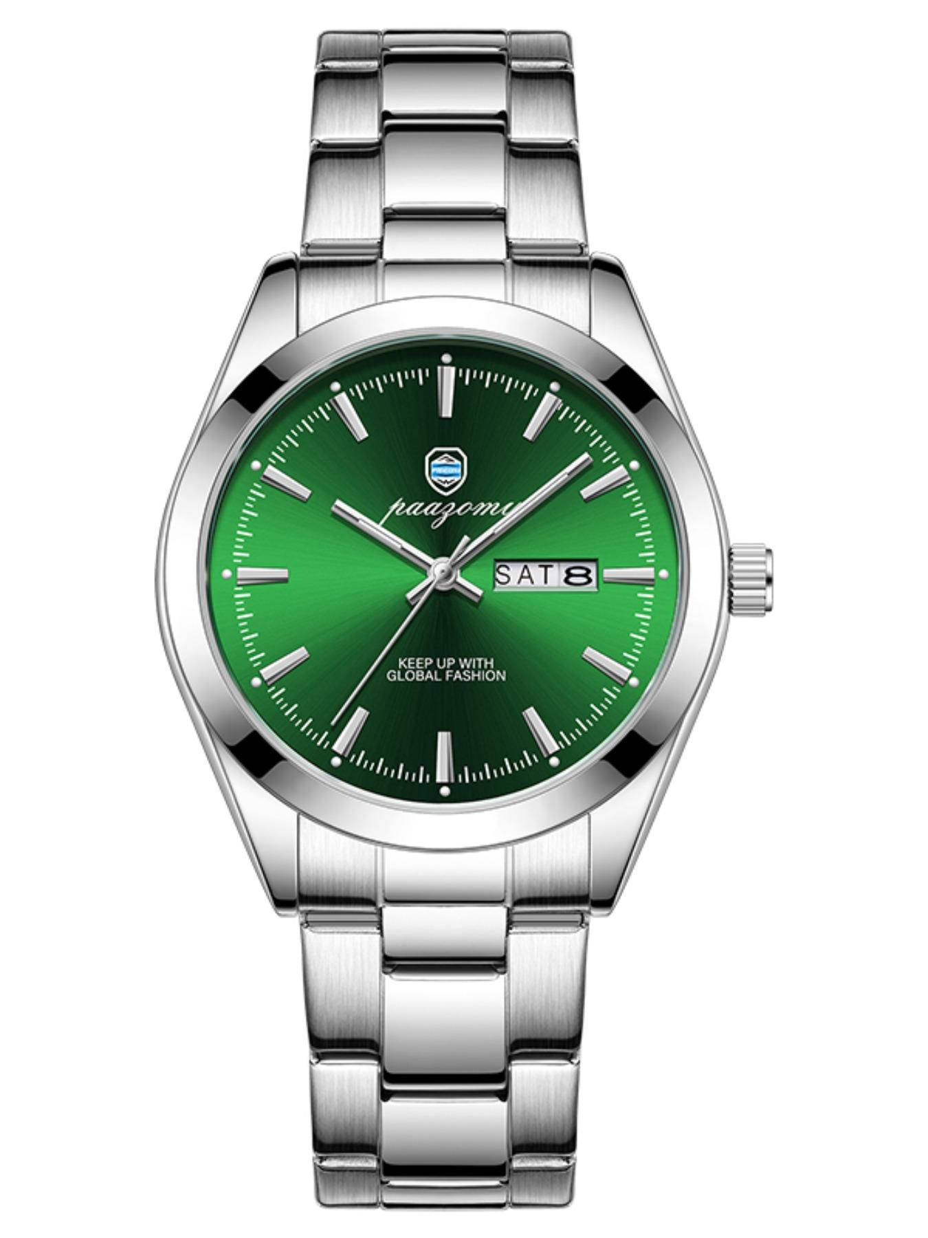 Paazomu Men's Business Watch, Stainless Steel, Interchangeable Straps, Ultra Thin, Japanese Quartz Movement, 1 Set, Men's Watch, Reloj Hombre