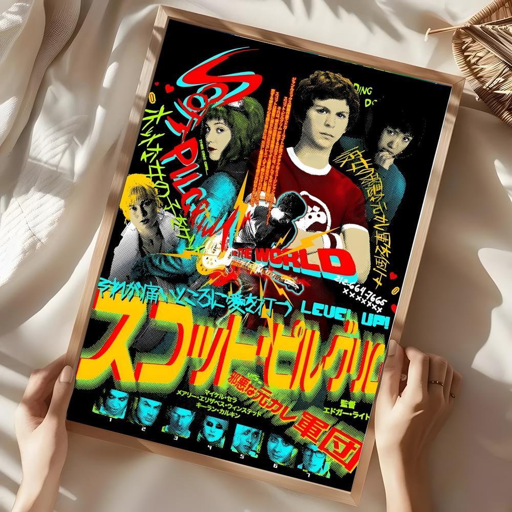 S-Scott P-Pilgrim vs. the World Poster Illustrations Wall art print art suitable for living room bedroom bar parlor home decoration gift  Custom Photo Poster  Personalized Wall Art