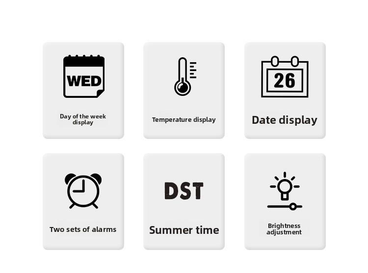 Large Screen Wall Clock, New Frameless Electronic Clock, Multifunctional Standing and Hanging Clock, Digital Display, Temperature, USB and Battery Powered, Digital Clock Decor